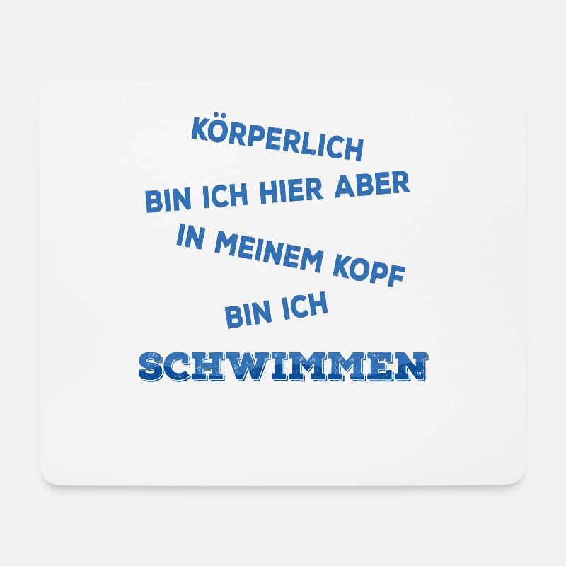 Stolzen Schwimmerspruch - Schwimmen - Mousepad (Querformat) - Weiß