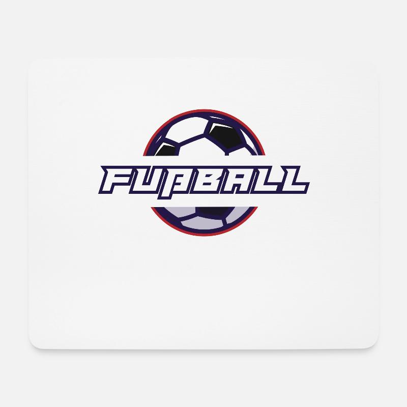 Fußball - Fußball - Mousepad (Querformat) - Weiß