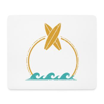 Work Sucks Go Surfing - Planche de surf vintage - Tapis de souris (format paysage) - blanc - Devant