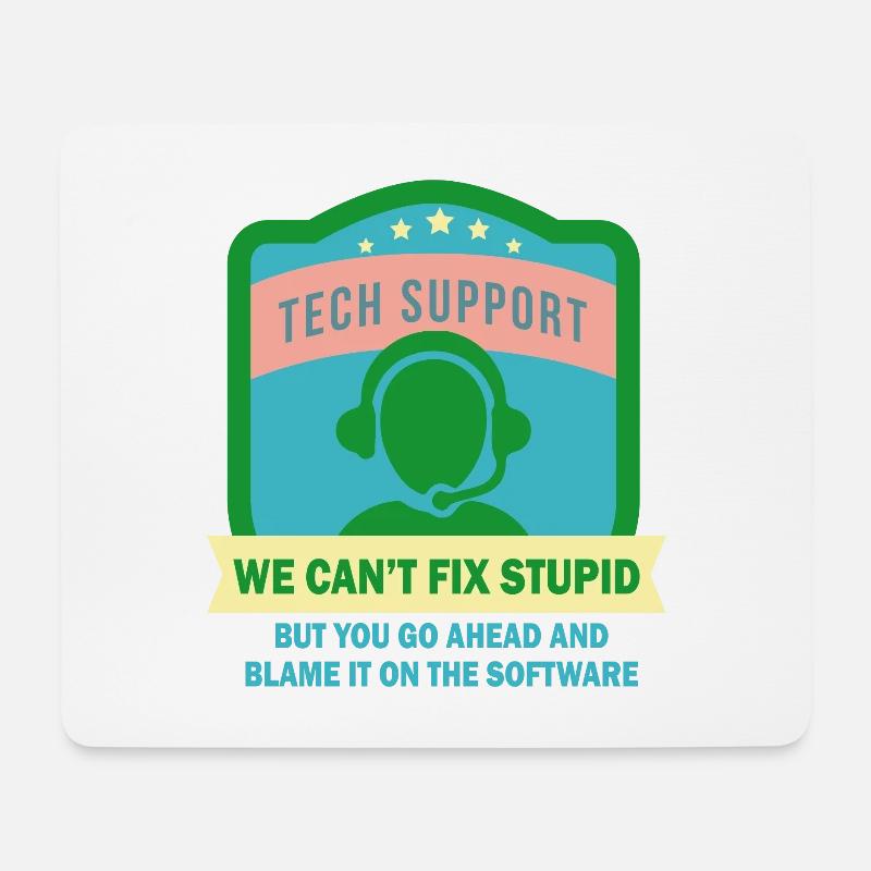 It Support Mitarbeiter - It-Support - Mousepad (Querformat) - Weiß