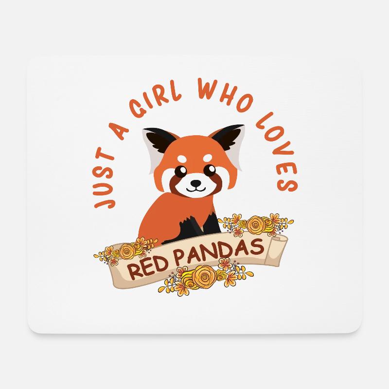 Red panda - Mouse Pad (horizontal) - white
