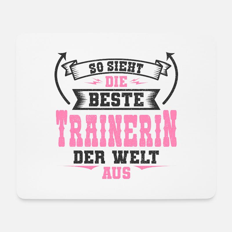 Trainerin - Mousepad (Querformat) - Weiß