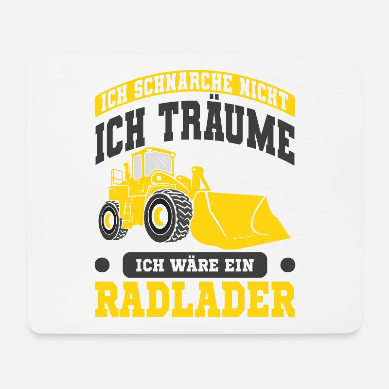 Radlader - Mousepad (Querformat) - Weiß