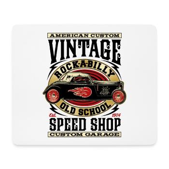 Rockabilly Autos Vintage Rock N Roll - Mousepad (Querformat) - Weiß - Vorne