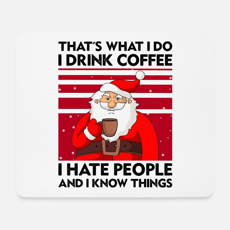Weihnachtsmann - Mousepad (Querformat) - Weiß