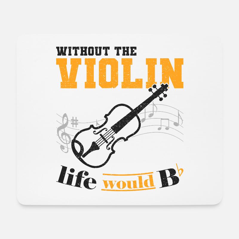 Violine - Mousepad (Querformat) - Weiß