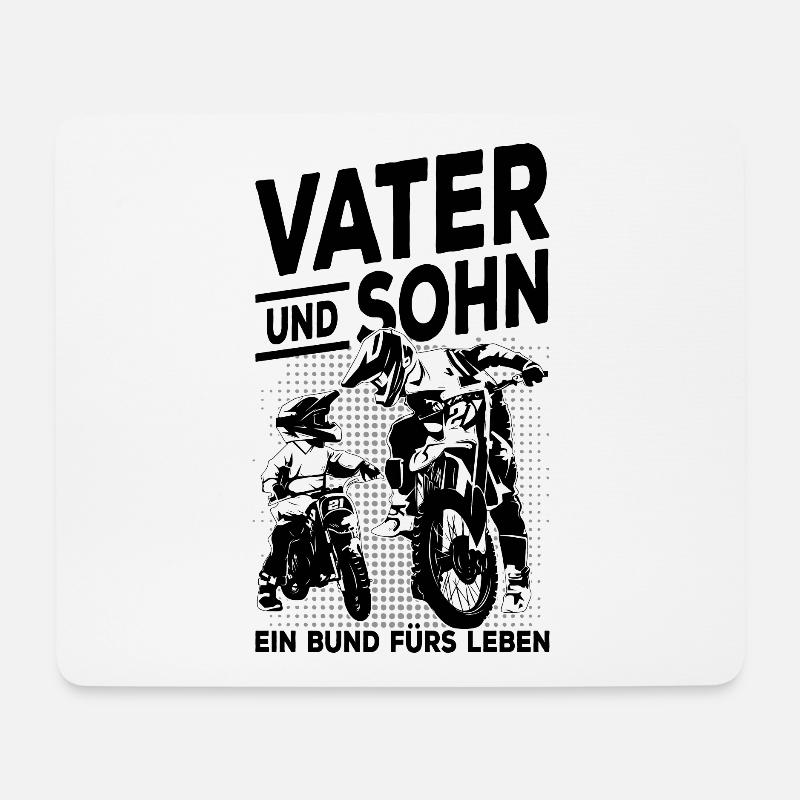 Motocross - Mousepad (Querformat) - Weiß