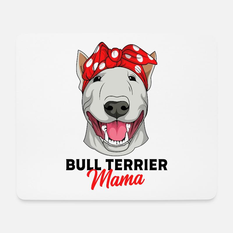 Bullterrier - Mousepad (Querformat) - Weiß