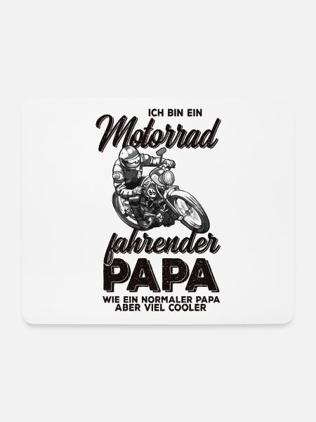 Motorrad Papa - Mousepad (Querformat) - Weiß