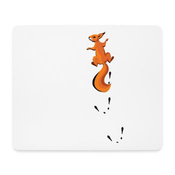Kletterndes Eichhörnchen mit Spuren Geschenk - Mousepad (Querformat) - Weiß - Vorne