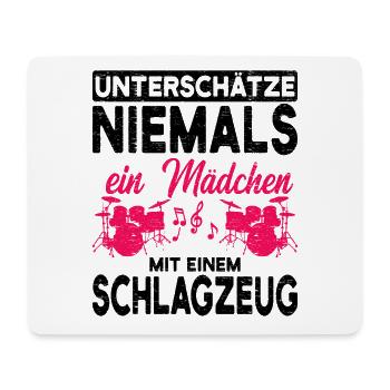 Schlagzeug - Mousepad (Querformat) - Weiß - Vorne