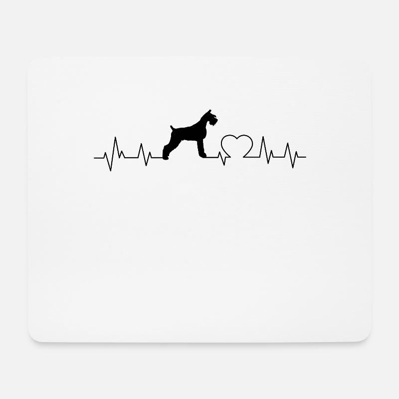 Riesenschnauzer - Mousepad (Querformat) - Weiß