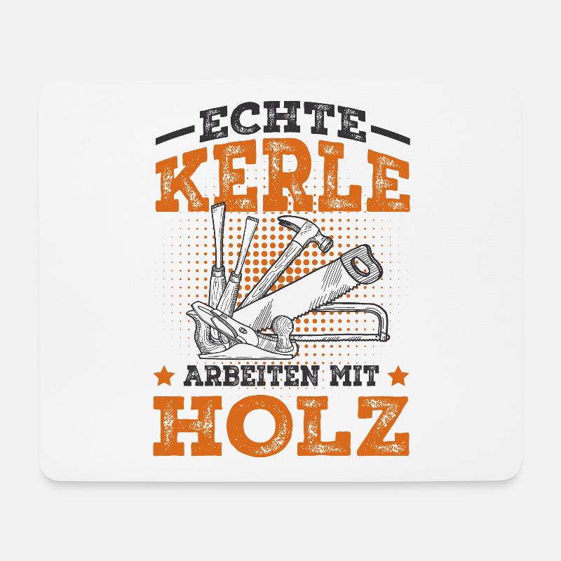 Tischler - Mousepad (Querformat) - Weiß