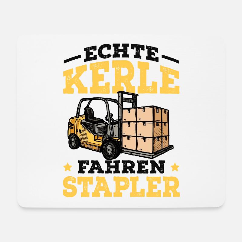 Staplerfahrer - Mousepad (Querformat) - Weiß