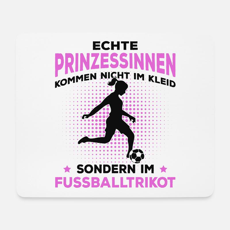 Fußball Mädchen - Mousepad (Querformat) - Weiß