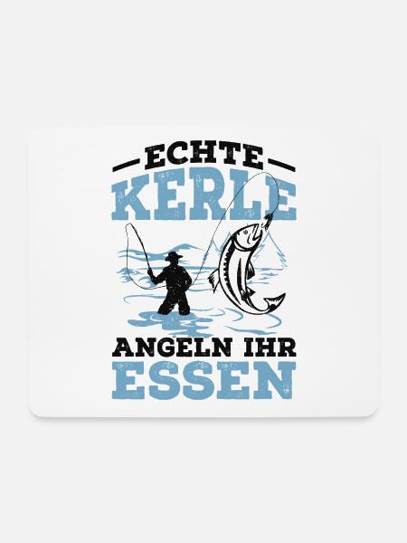 Angeln - Mousepad (Querformat) - Weiß