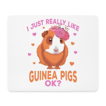 Meerschweinchen - Mousepad (Querformat) - Weiß - Vorne