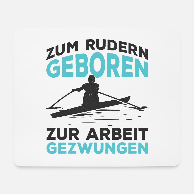Rudern - Mousepad (Querformat) - Weiß
