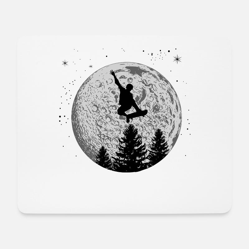Skateboard - Mousepad (Querformat) - Weiß