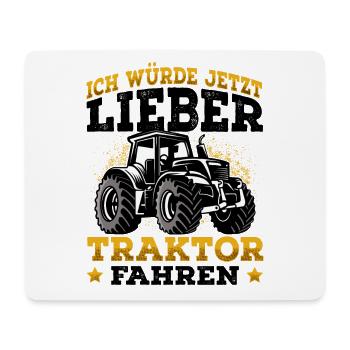 Traktor - Mousepad (Querformat) - Weiß - Vorne