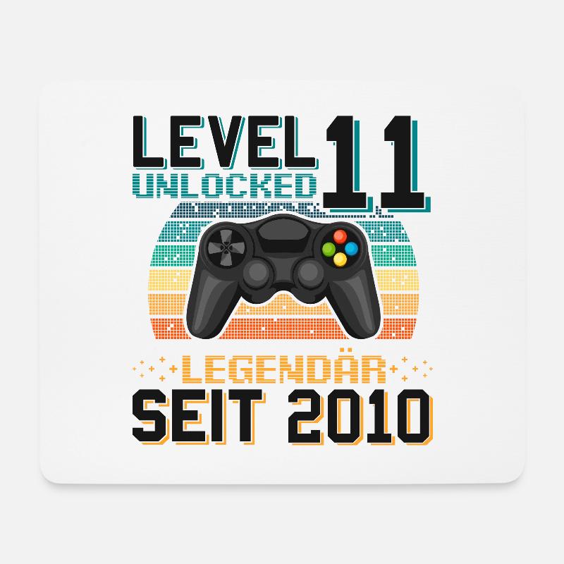 11. Geburtstag Gamer - Mousepad (Querformat) - Weiß