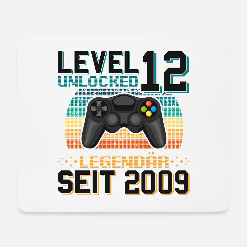 12. Geburtstag Gamer - Mousepad (Querformat) - Weiß