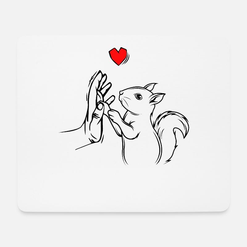 Eichhörnchen - Mousepad (Querformat) - Weiß