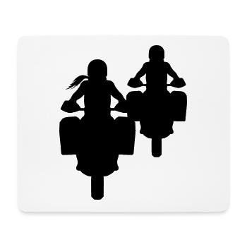 Bikercouple Motorcycle Couple Couple Motorcycle - Mouse Pad (horizontal) - white - Front