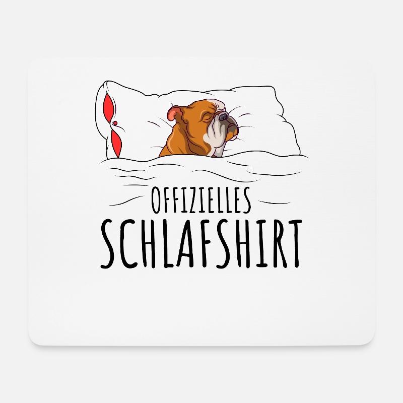 Englische Bulldogge - Mousepad (Querformat) - Weiß