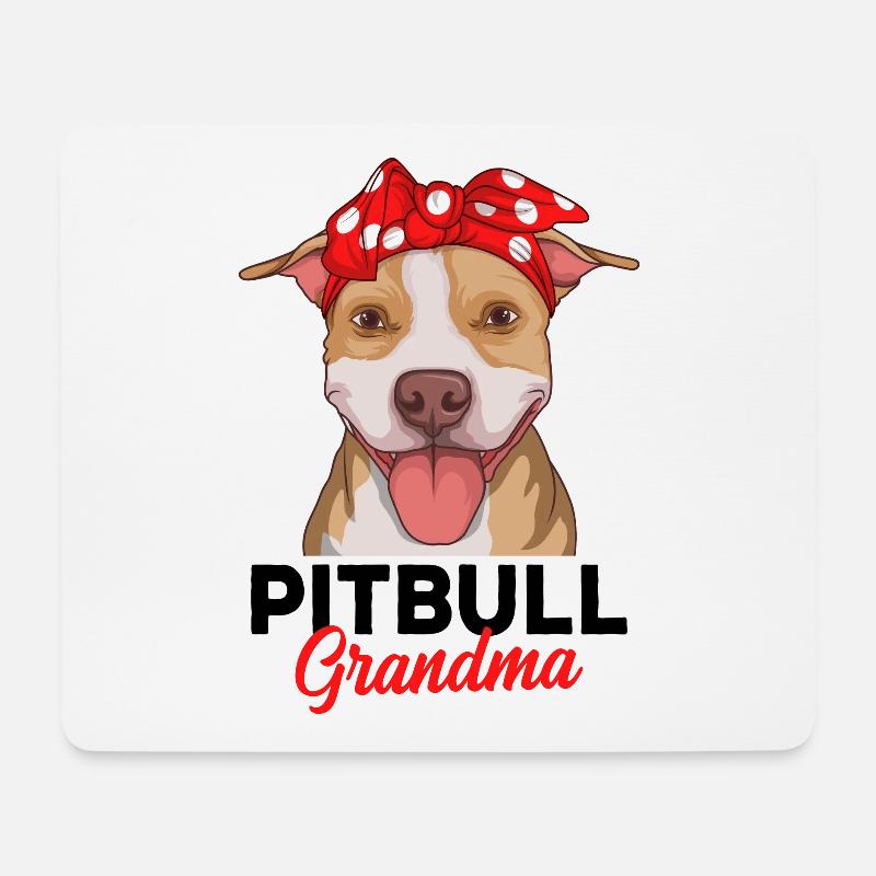 Pitbull - Mousepad (Querformat) - Weiß