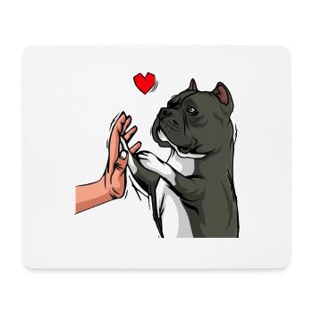 American Bully amour chiens Maman - Tapis de souris (format paysage) - blanc - Devant