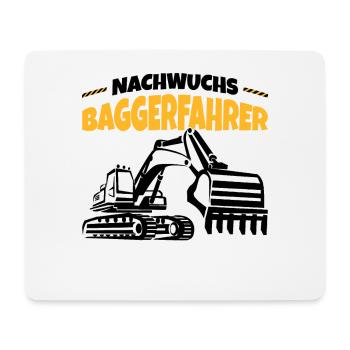 Bagger - Mousepad (Querformat) - Weiß - Vorne