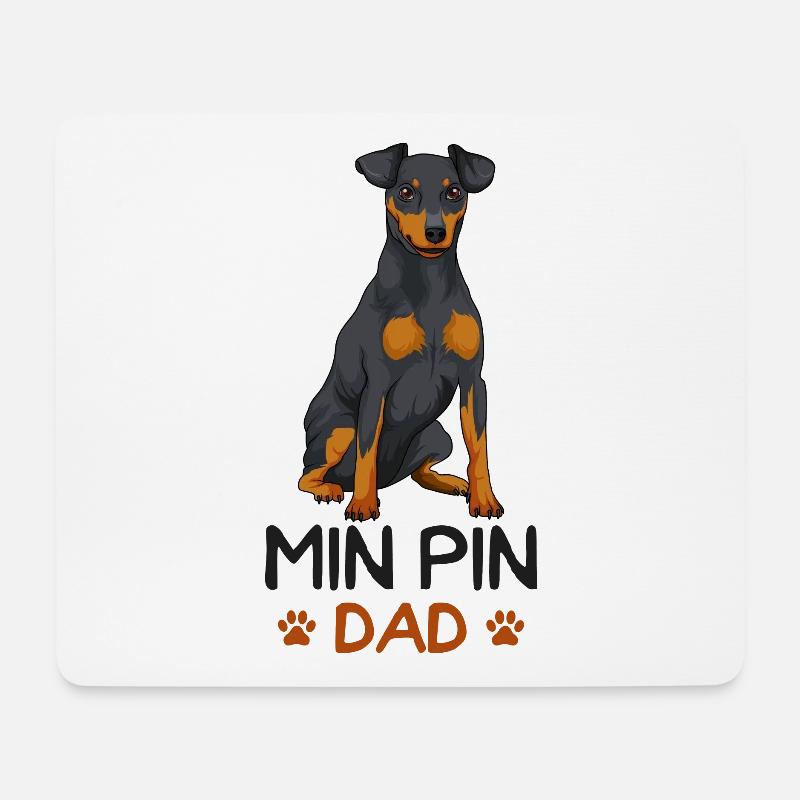 Zwergpinscher - Mousepad (Querformat) - Weiß