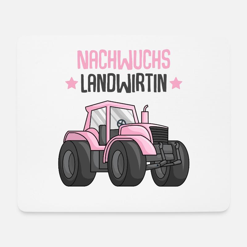 Nachwuchs Landwirtin Mädchen - Mousepad (Querformat) - Weiß