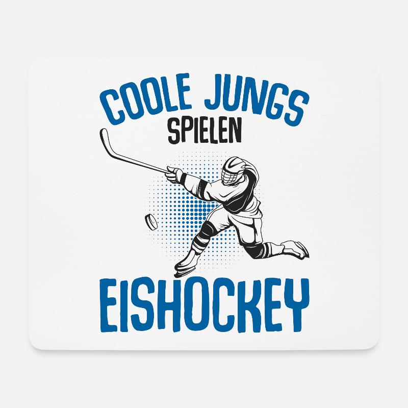 Eishockey - Mousepad (Querformat) - Weiß