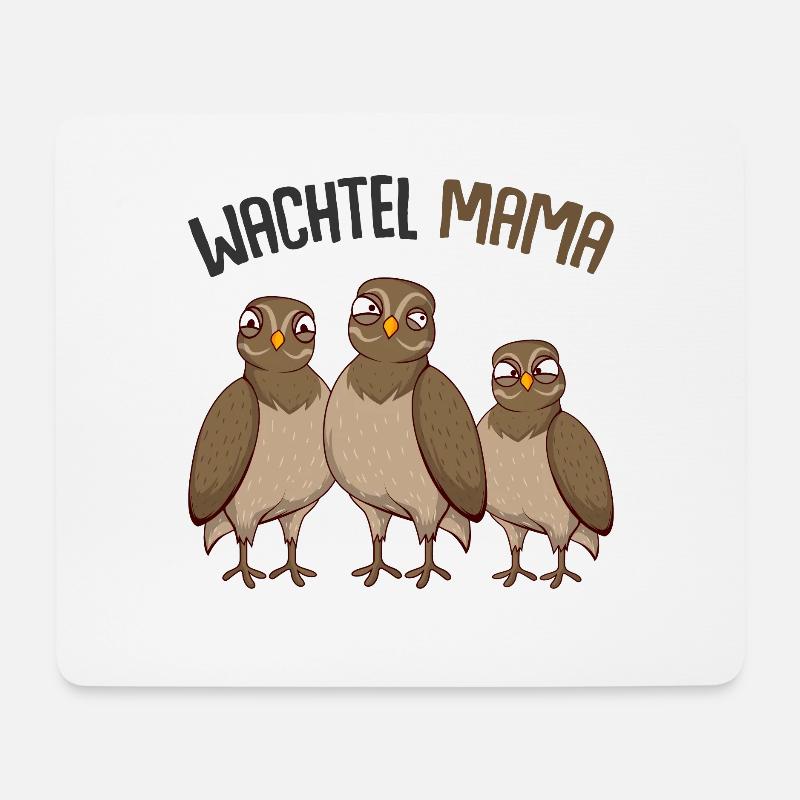 Wachtel - Mousepad (Querformat) - Weiß