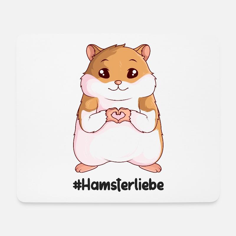 Hamster - Mousepad (Querformat) - Weiß