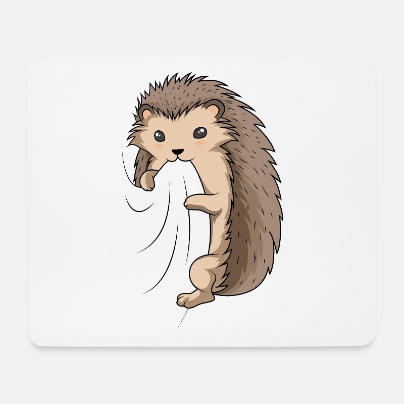 Igel - Mousepad (Querformat) - Weiß