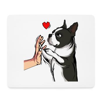 Boston Terrier chiens Chère maîtresse - Tapis de souris (format paysage) - blanc - Devant