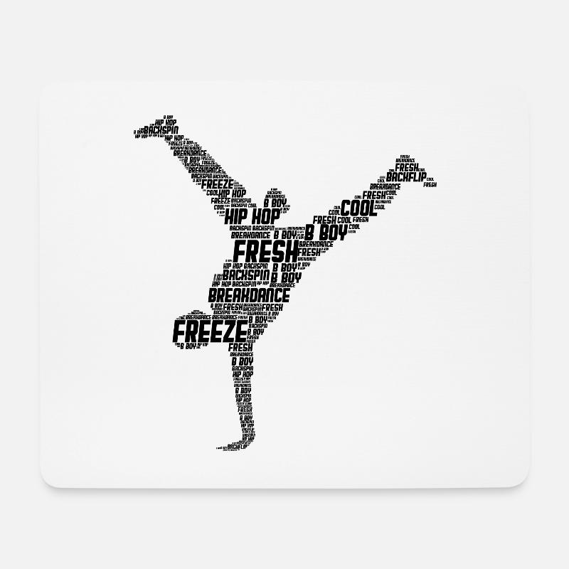 Breakdance - Mousepad (Querformat) - Weiß