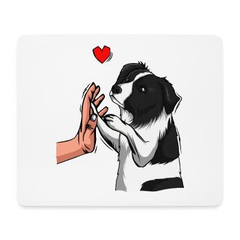 Border Collie Love Dogs Mom Mistress - Mouse Pad (horizontal) - white - Front