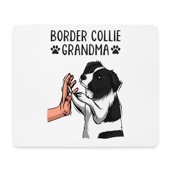 Border Collie Grand-mère Maîtresse de chien - Tapis de souris (format paysage) - blanc - Devant