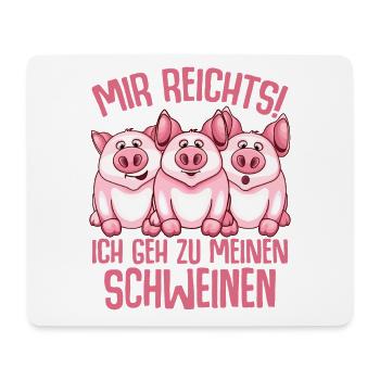 Schwein - Mousepad (Querformat) - Weiß - Vorne