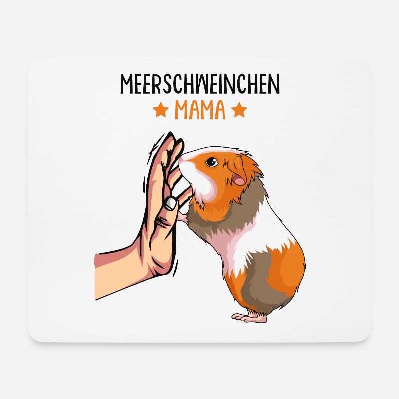 Meerschweinchen Mama Meerschwein - Mousepad (Querformat) - Weiß