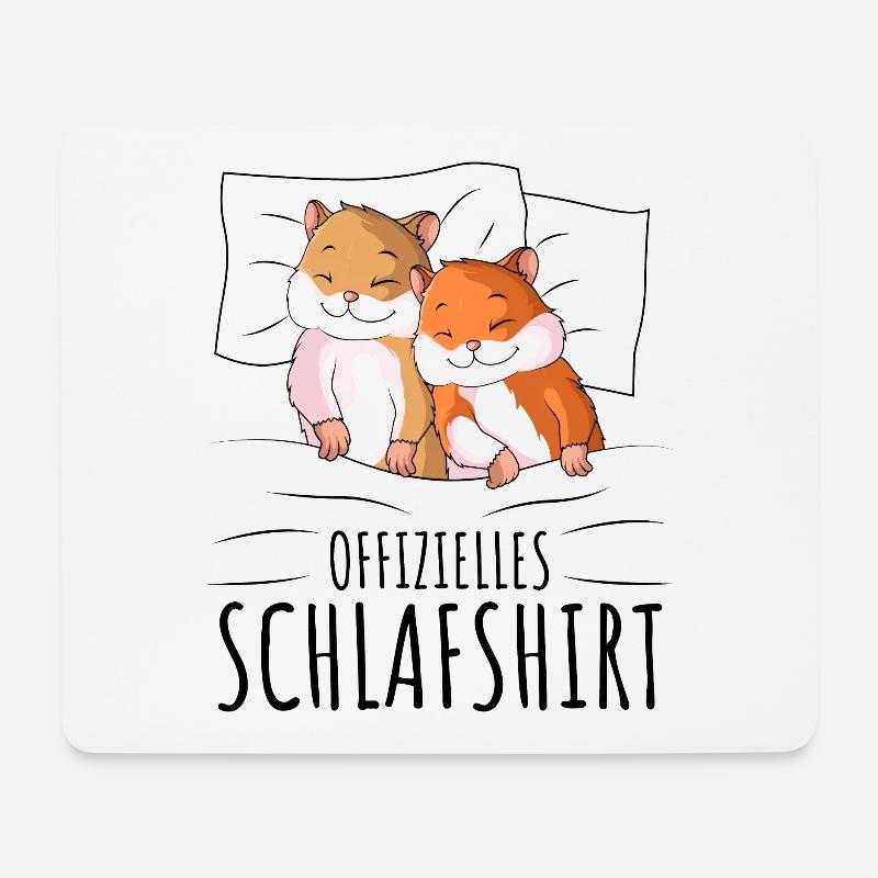 Hamster - Mousepad (Querformat) - Weiß