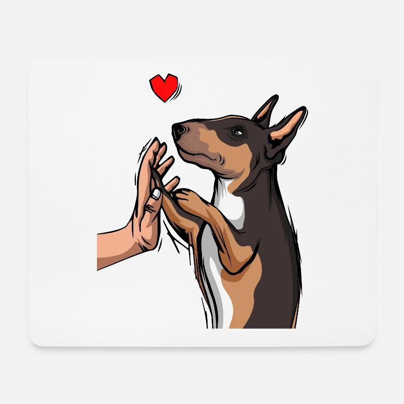 Bullterrier Liebe Mama Bull Terrier Hunde - Mousepad (Querformat) - Weiß