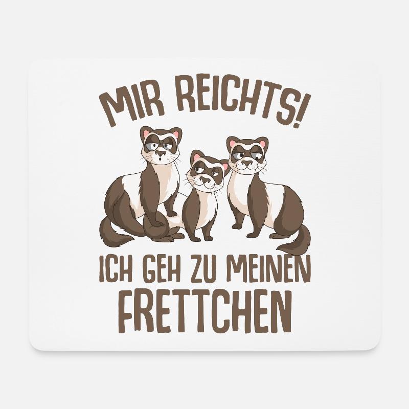 Frettchen - Mousepad (Querformat) - Weiß