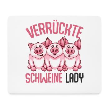 Schwein - Mousepad (Querformat) - Weiß - Vorne