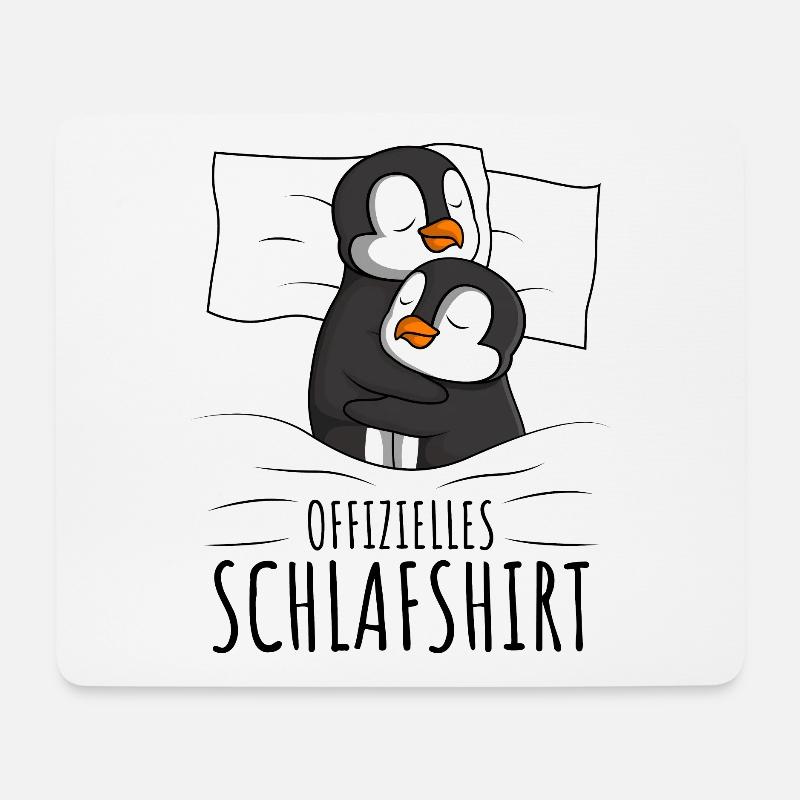 Pinguin - Mousepad (Querformat) - Weiß