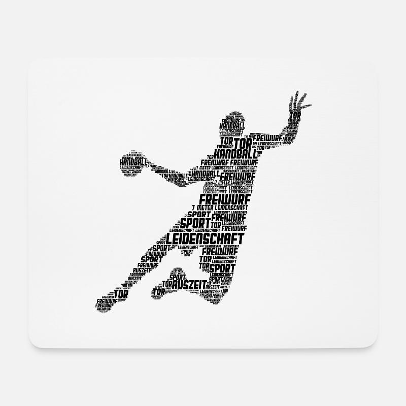 Handball - Mousepad (Querformat) - Weiß